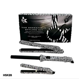 KOR HAIR STYLING KIT 100% SOLID  CERAMIC EUROPEAN TECH. HSK28 ZEBRA